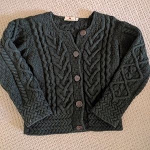 Irish wool knit cardigan